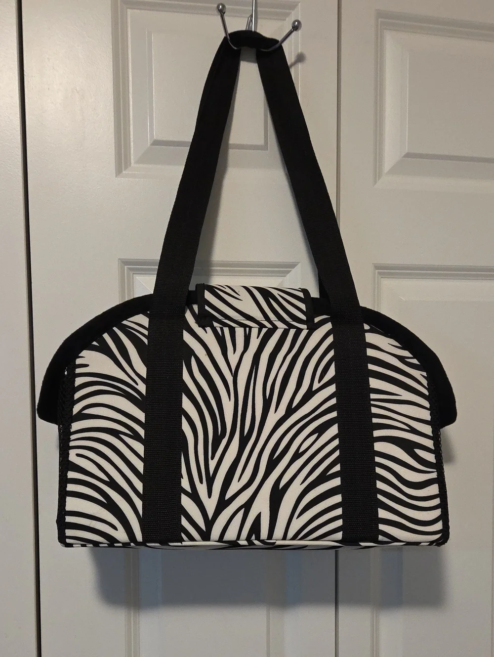 Alfagear Black & White Zebra Print Pet Carrier Bag